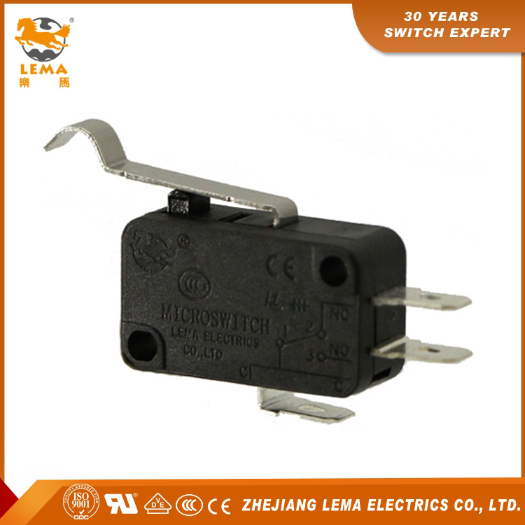 Factory Supply Lema Kw7-5 Bent Lever Sensitive Electric Micro Switch