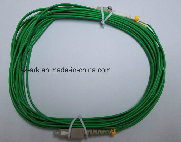 Sc/LC Green Cable Multimode Duplex Fiber Optic Cable