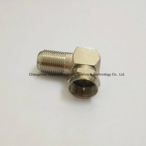 RF Coaxial BNC Adapter with Right Angle F Male to F Female