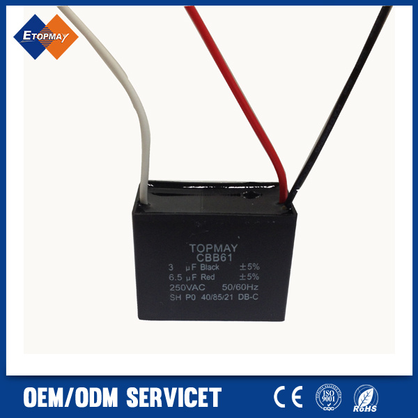Fan Capacitor Cbb61 3+6.5UF 250VAC