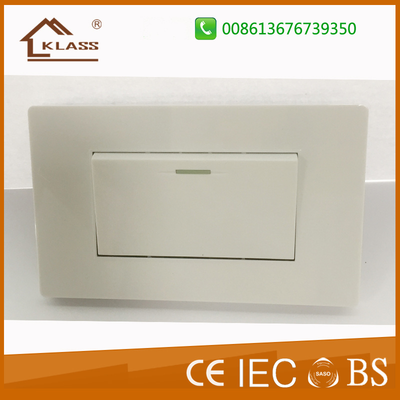 Fire Resistant PC 1 Gang Lighting Switch