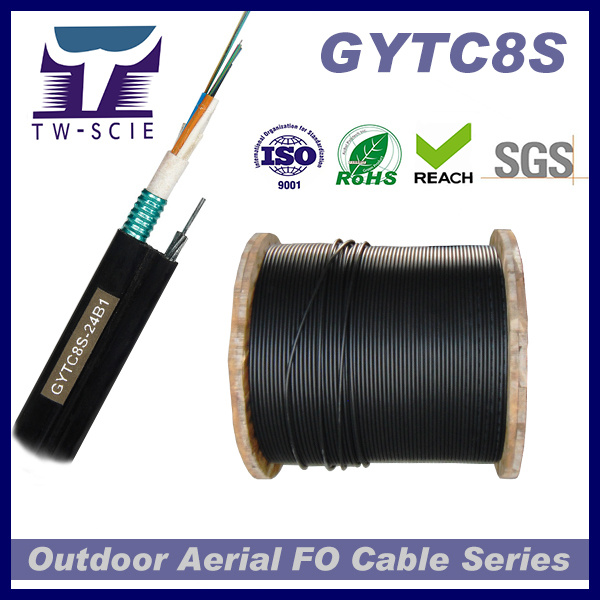 4 Core Optical Fiber Cable GYTC8S Self-Support Cable for Aerial Use