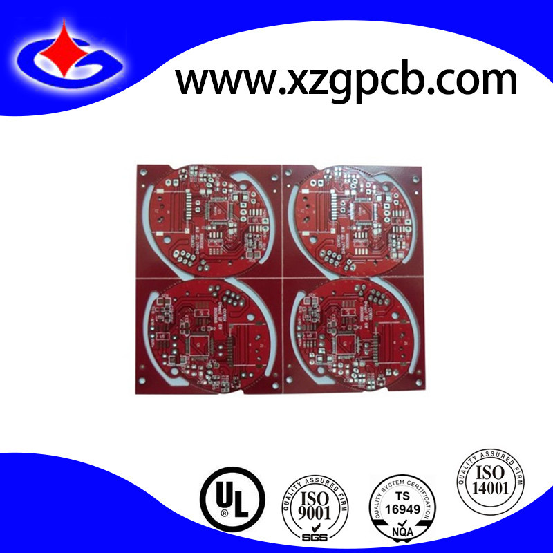Home Appliance PCB with Red Solder Mask and RoHS-Compliant