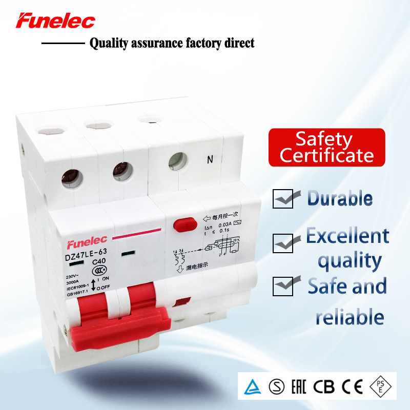 1p+N, 2p, 3p, 3p+N RCBO 32A Residual Current Device