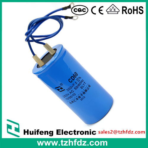 Motor Starting Capacitor CD60 with CE RoHS