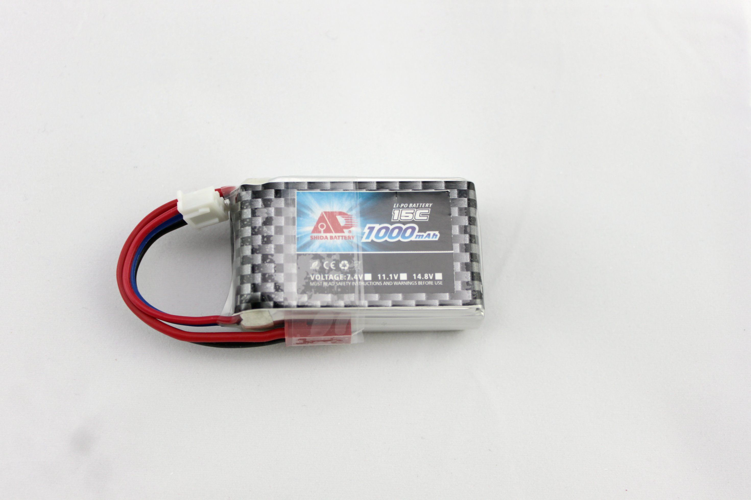 1000mAh 15c 7.4V Lithium Polymer Battery for R/C Plane