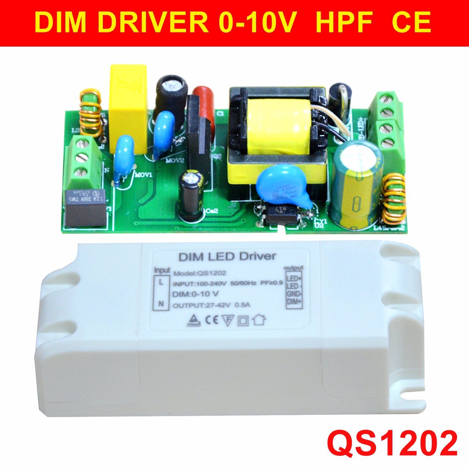 8-22W 0-10V Dimmable Panel Light LED Driver with Ce 5 Years Warranty QS1202