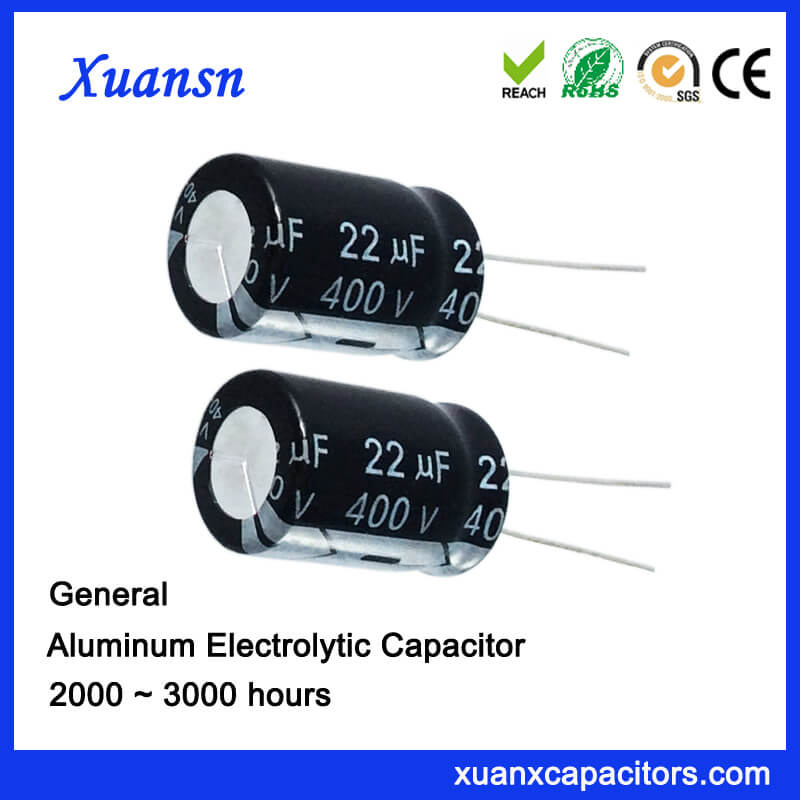 22UF 400V Radial Aluminium Capacitor Anti-Lightning