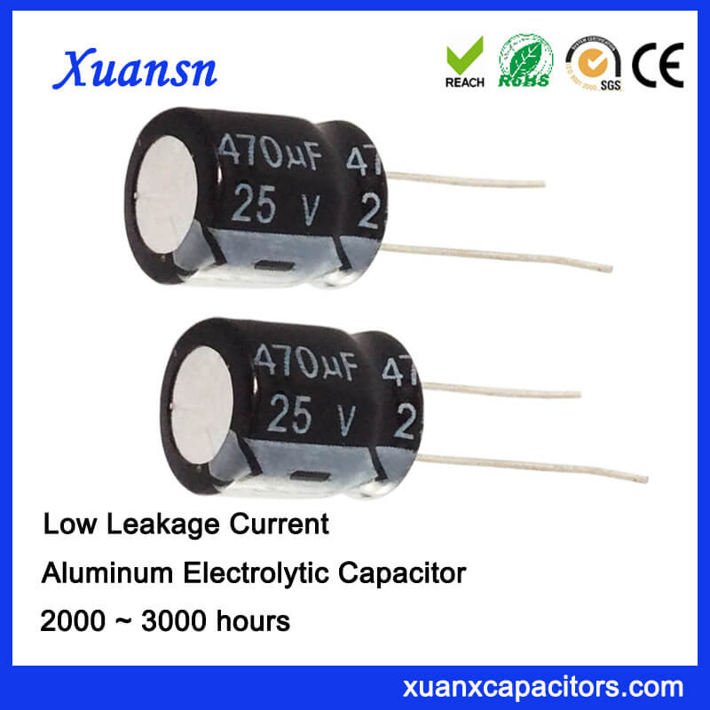 470UF 25V Low Leakage Electrolytic Capacitor Manufacturers