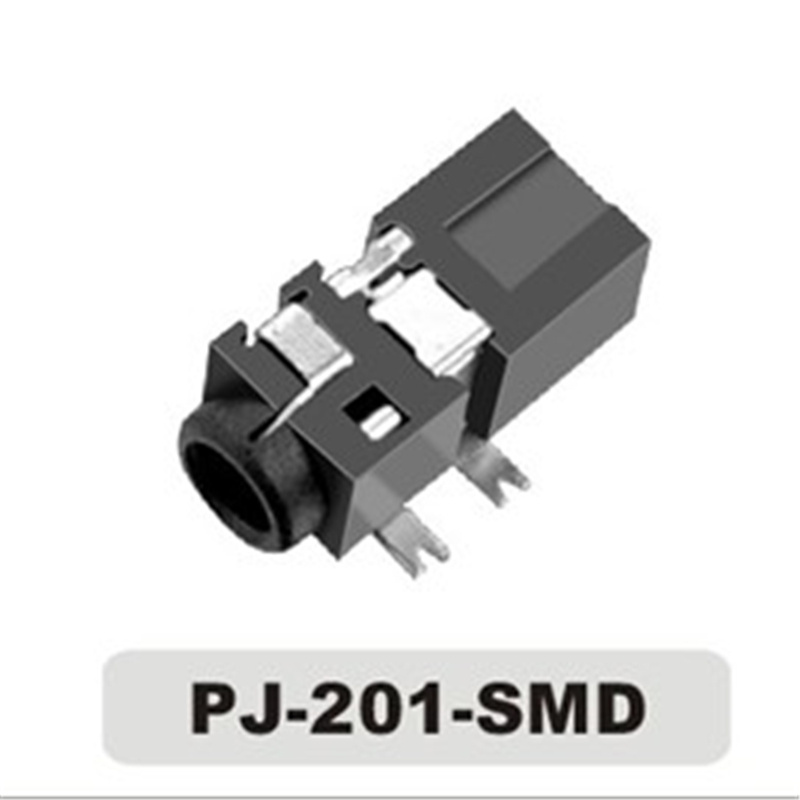 Tin Plated 2.5mm Black Audio SMT Phone Jack