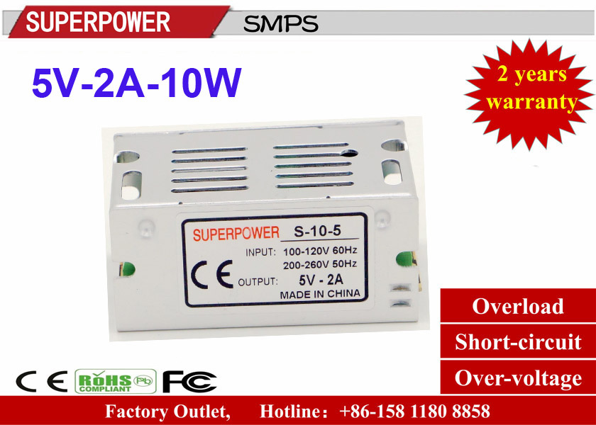 LED Driver 5V 2A 10W Switching Power Supply for LED Display Screen