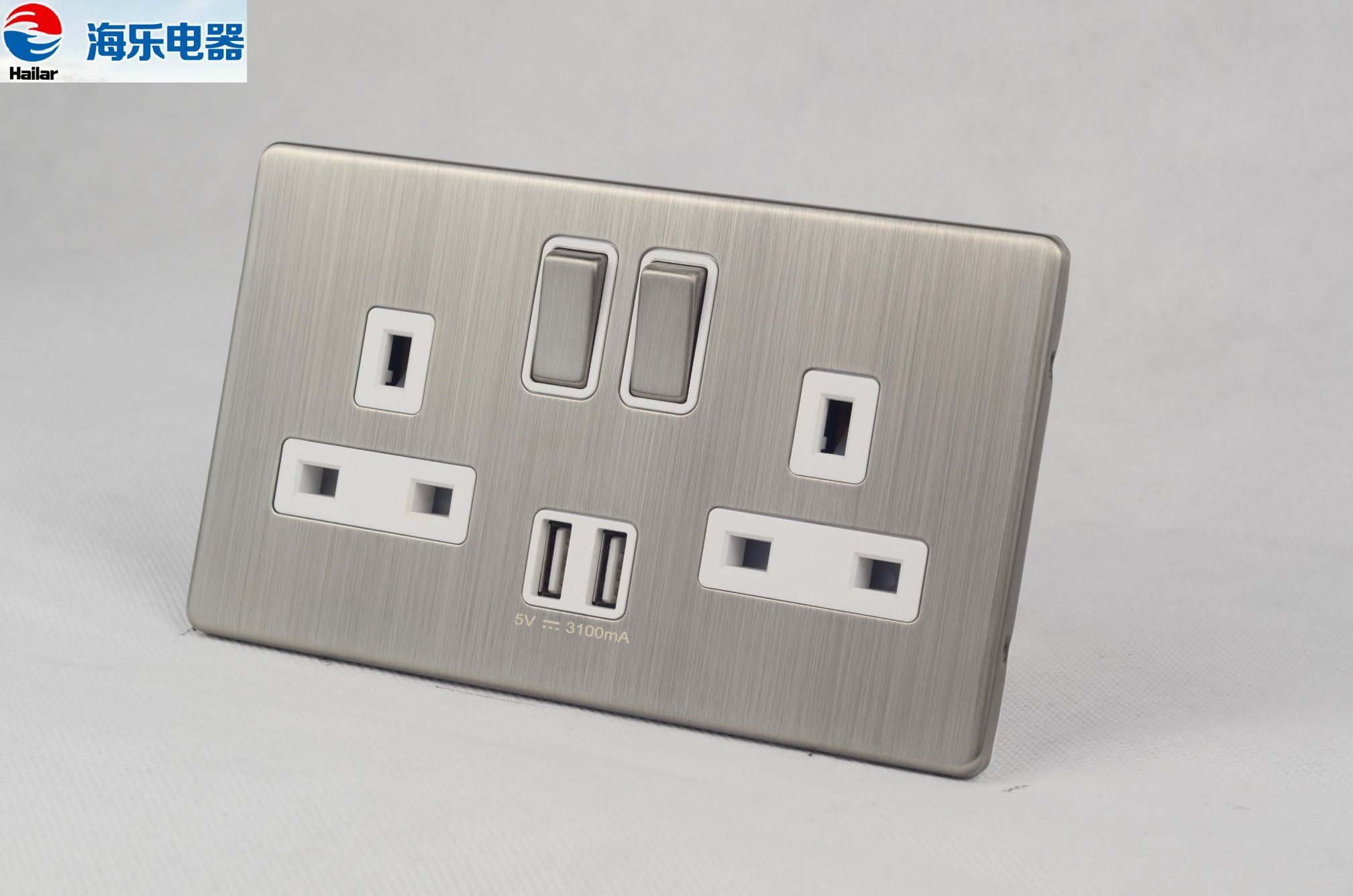 British Dp 3.1A USB Socket 2 USB Outlets
