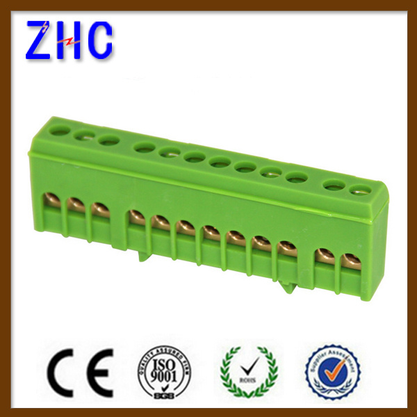 S02 Series 7p, 12p, 15p DIN Rail Electrical Screw Plastic Copper Terminal Block