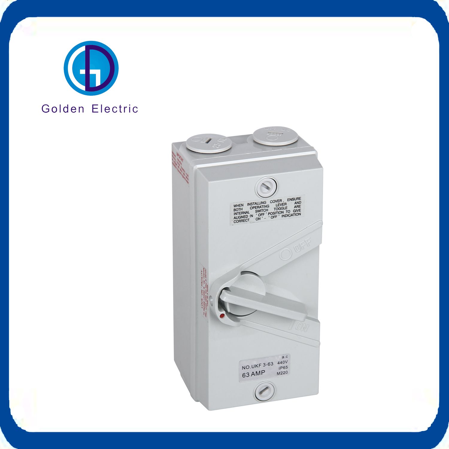 Ukf Series 1pole 63A Weatherproof Isolating Switch / Isolator Switch 250/500V AC