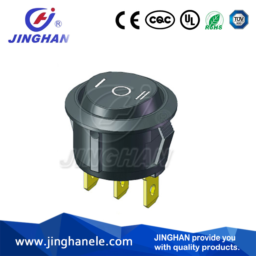 3 Pin on-off-on Round Rocker Switch Dia: 20mm
