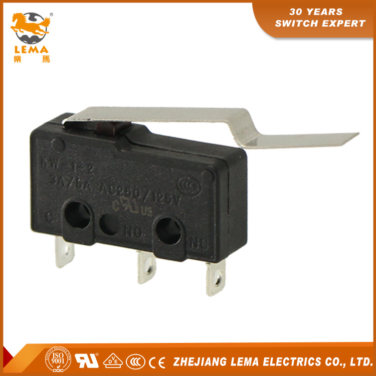 Kw12-93 Long Bent Lever Solder Terminal Subminiature Micro Switch