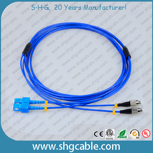 Sc-FC Sm Duplex Armored Fiber Optic Patch Cord