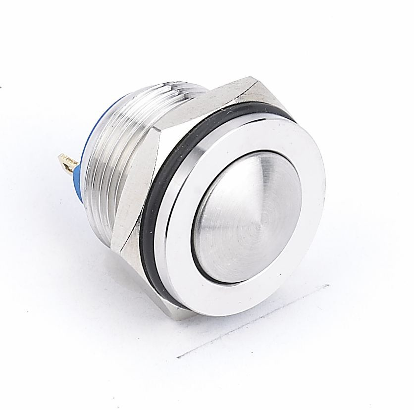 16mm Metal 1no Pin Terminal Hyperplane Domed Electric Push Button Switch
