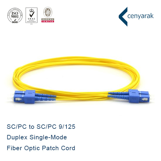 Sc to Sc PVC Duplex Sm Fiber Optic Patch Cord