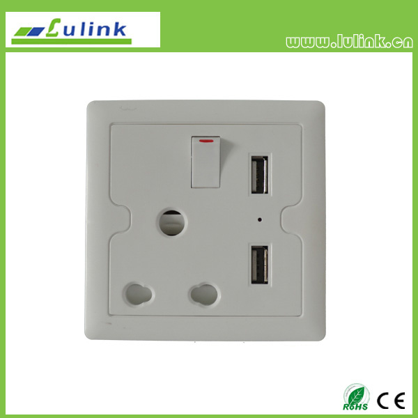 South Africa Wall Socket, Brazil Double USB Charging Wall Switch