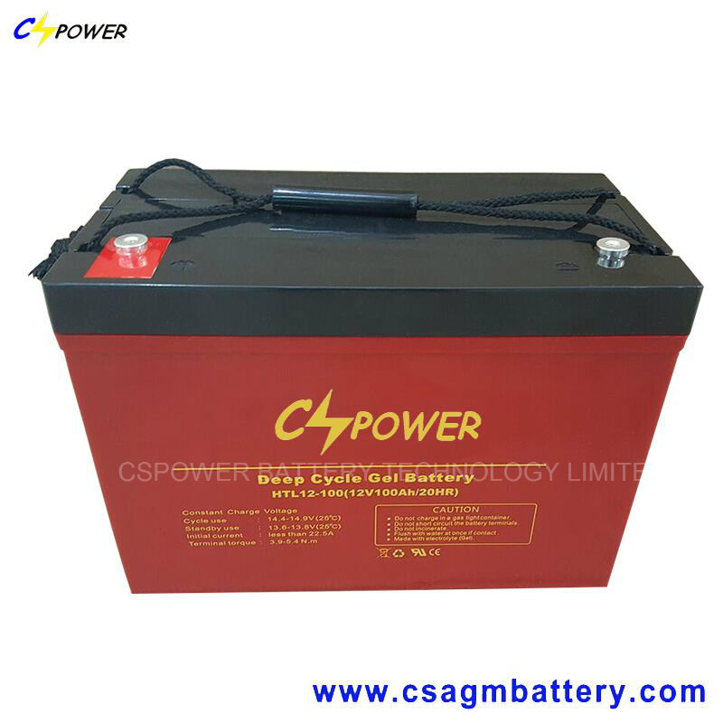 Pure Gel Battery 12V100ah for 48V Solar Power System, Htl12-100ah
