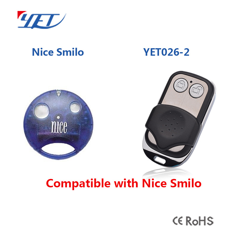 Nice Smilo Compatible 2-Channel Gate & Garage Door Remote Transmitter Yet026