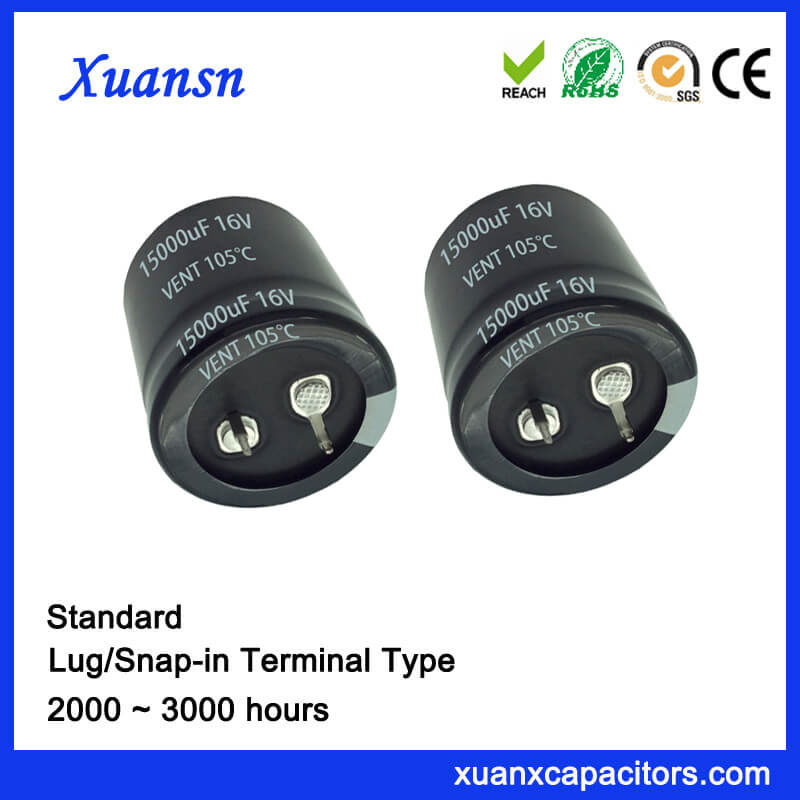 16V 15000UF Electrolytic Capacitor Snap in