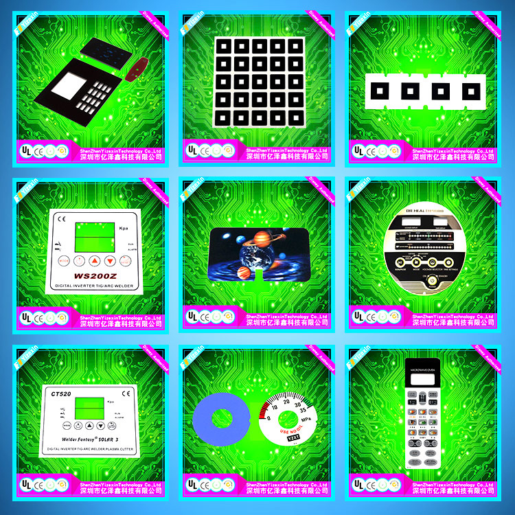 Pet/PC Material Membrane Switch Producer Tactile Graphic Overlay Panel