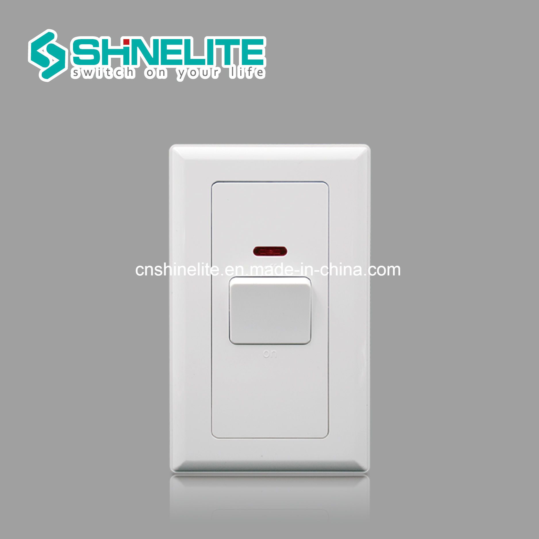 BS 45A 1 Gang Switch Cooker Switch Witch Neon