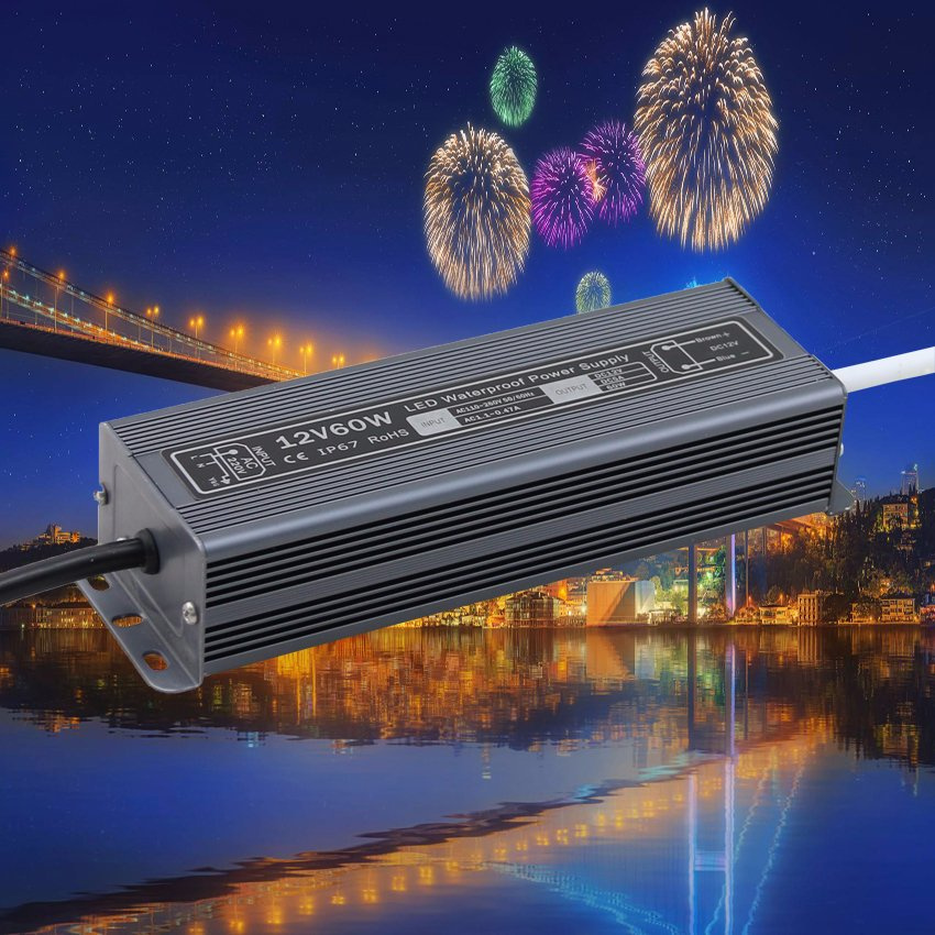 Bis Ce RoHS Waterproof LED Power Supply 12V 5A 60W