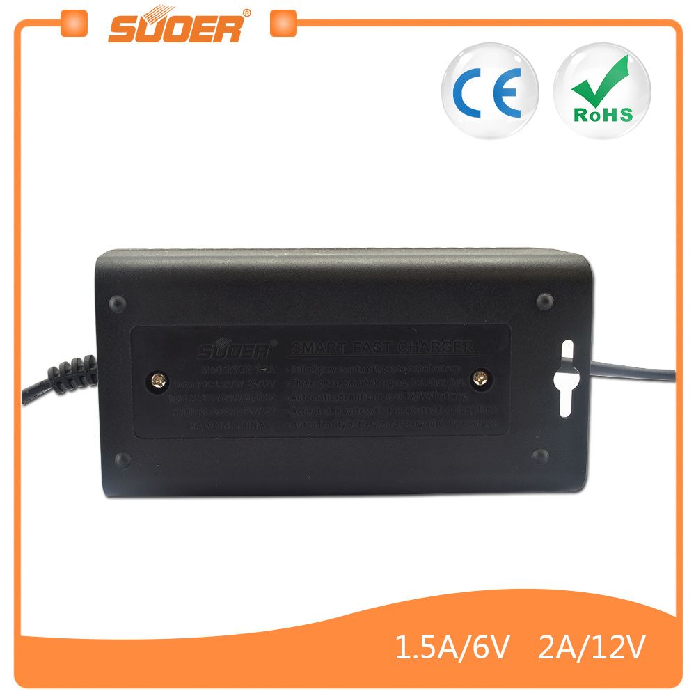 Suoer 6V 12V Automatic Battery Charger (SON-D2A)