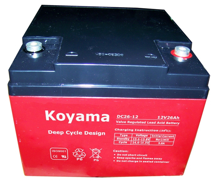 Long Life Deep Cycle Battery 26ah 12V Battery for Renewable Energy Systems