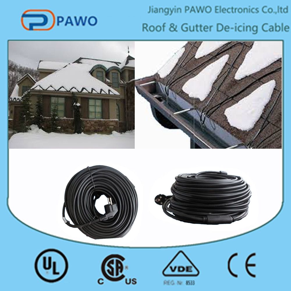 100W PVC Electrical Heating Cable for Roof&Gutter Snow Melting