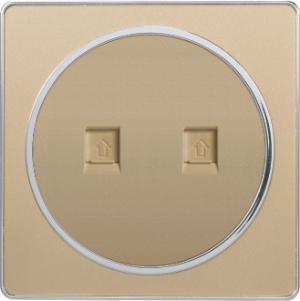 British Standard Two Gang Internet/Telephone Socket Flat