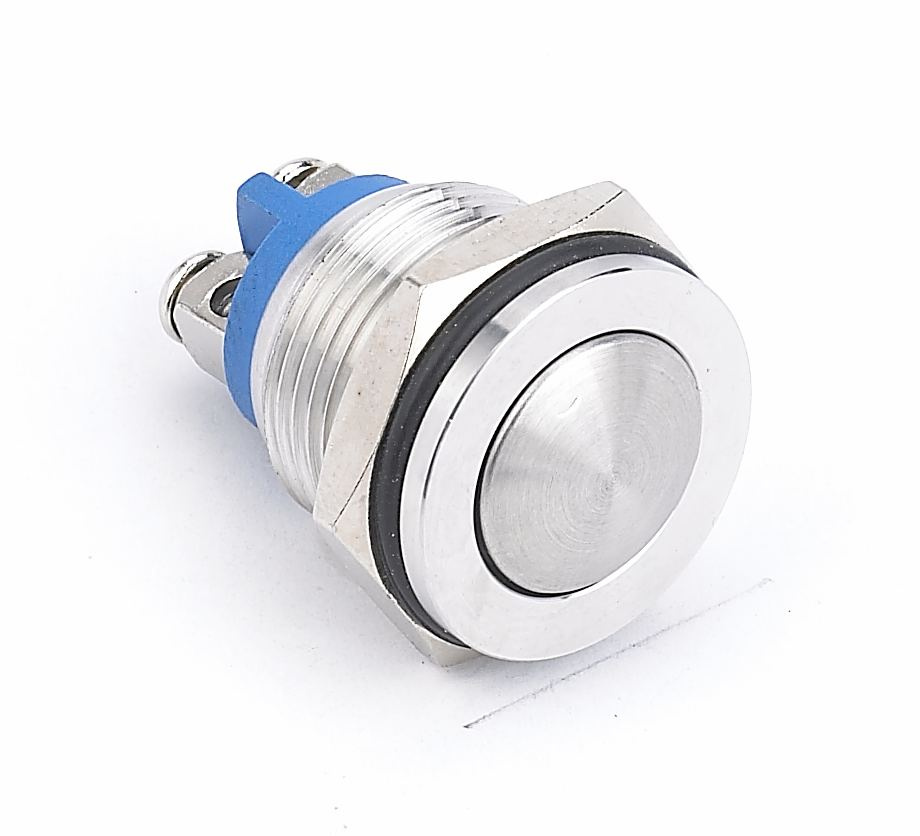 16mm Hyperplane Domed Screw Metal Push Button Switch