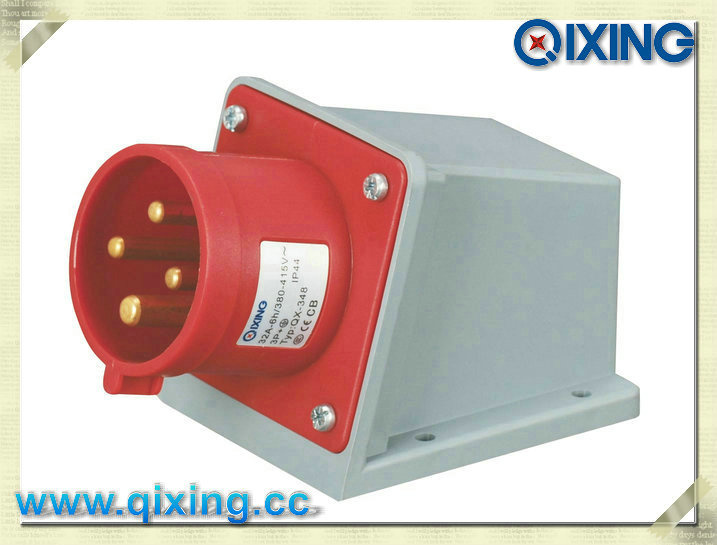 Cee 32A 4p 400V Three Phase Industrial Wall Mounted Plug