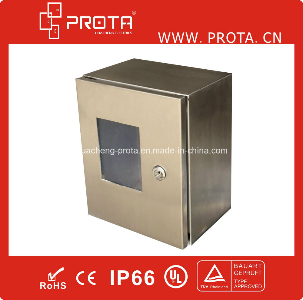 Waterproof Stainless Steel Distribution Box Mount Enclosure with Plexiglass Door