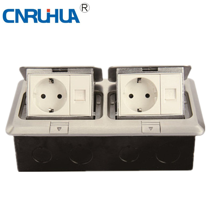 Newest Design Double German Telephone - Computer & One - Way Floor Socket
