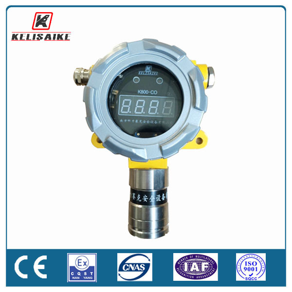 Online 4-20mA Relay Fixd H2 Gas Alarm Detector Transmitter