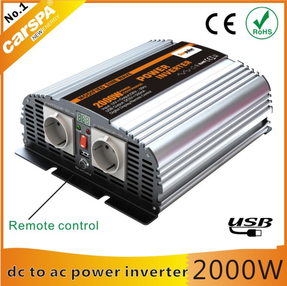 2000W DC/AC Power Inverter with Digital Display & USB
