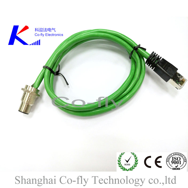 Pg9 Thread Plug M12 Connector with Male RJ45 Male Plug