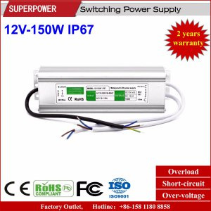 LED Driver Constant Voltage 12V 150W LED Waterproof Switching Power Supply IP67