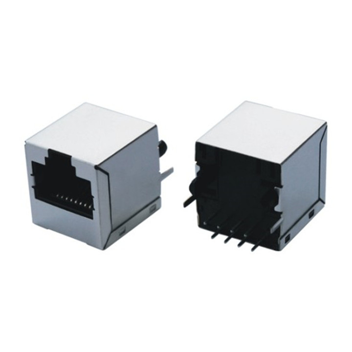 Shielded Top Entry RJ45 8p8c Connector Vertical Through Hole DIP