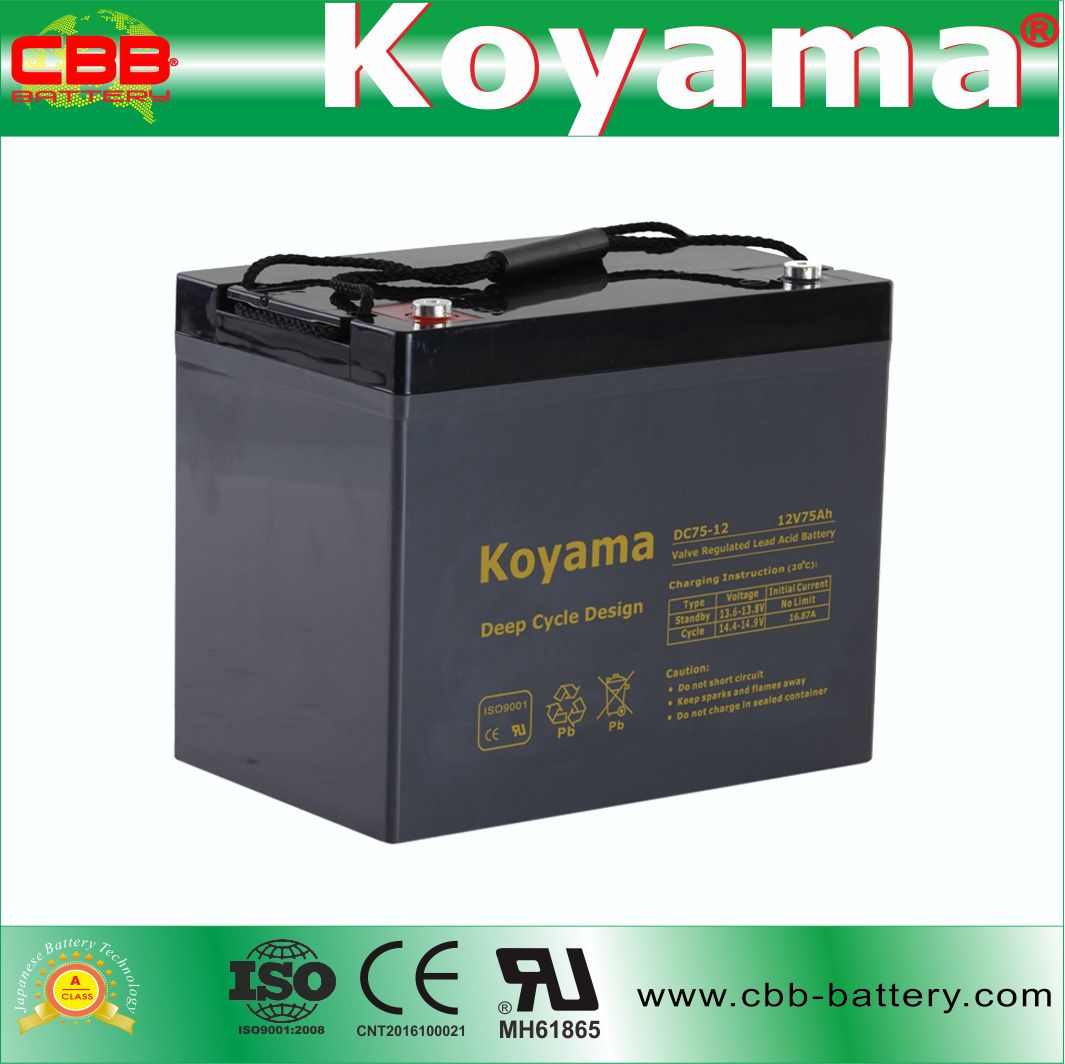 DC75-12 12V 75ah Sealed Deep Cycle AGM Battery