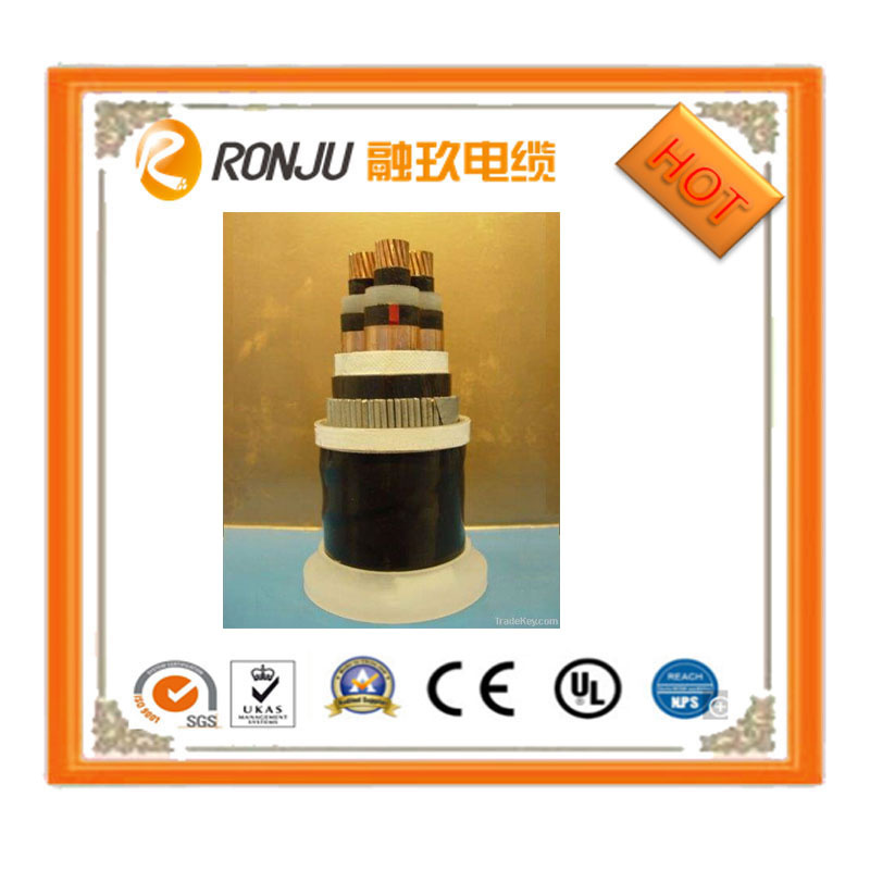 High Voltage Power Cable XLPE Insulated PVC Sheath Copper Braid Screened Flexible Control Power Cable