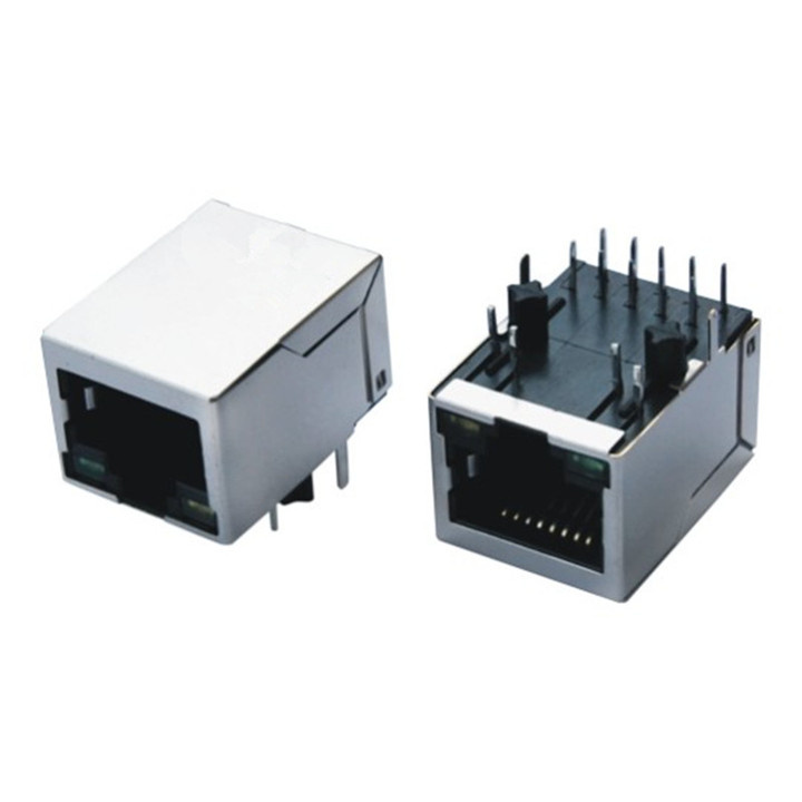 1000 Base 1X1 Tab-Down RJ45 with Transformer with LED Connector