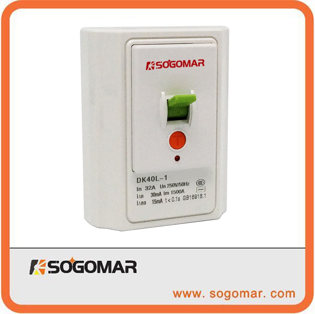 86X110mm 32A/40A White RCD MCB RCCB for Refrigerator Leakage Protecting