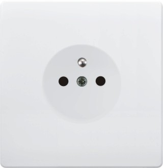 British Standard White French-Style Wall Socket Flat