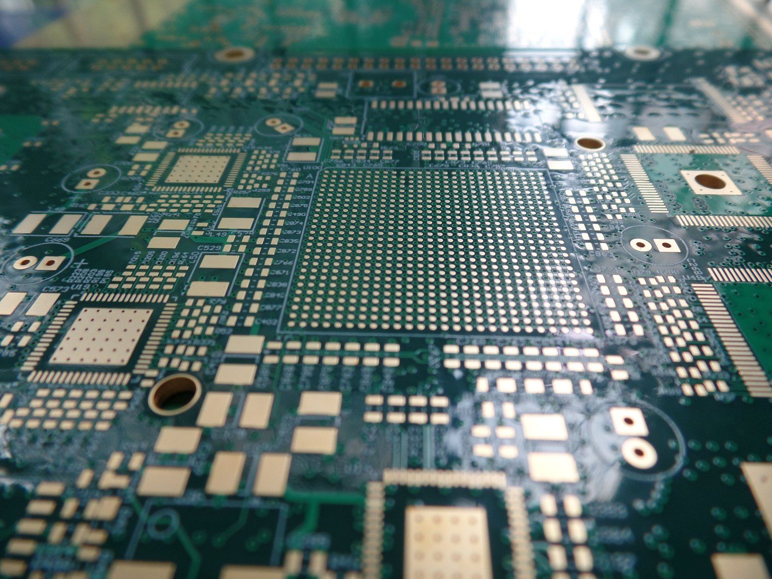 Impedance Controlled Multilayer PCB 14layer 2.12mm Thick BGA Circuit Board