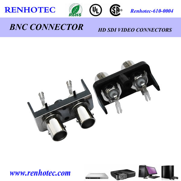 75 Ohm Right Angle BNC Connector RF Connector